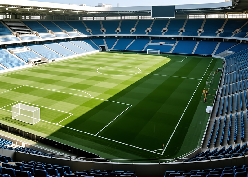 Professional football pitch