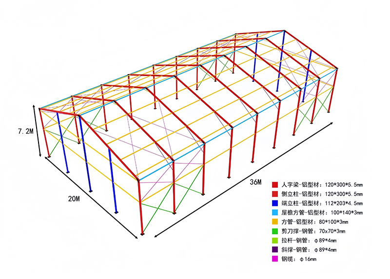 A-frame aluminum alloy tent
