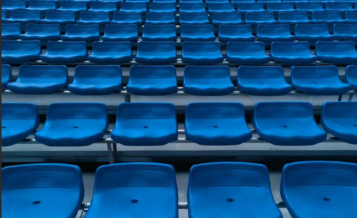 Outdoor fixed grandstand seating