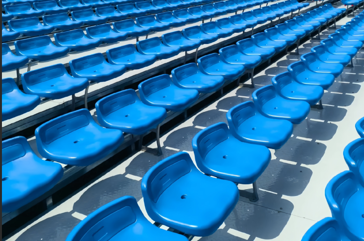 Outdoor fixed grandstand seating