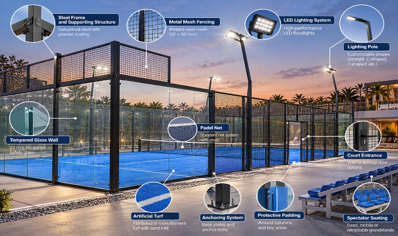 Panoramic Padel Court Structure & Customization Guide