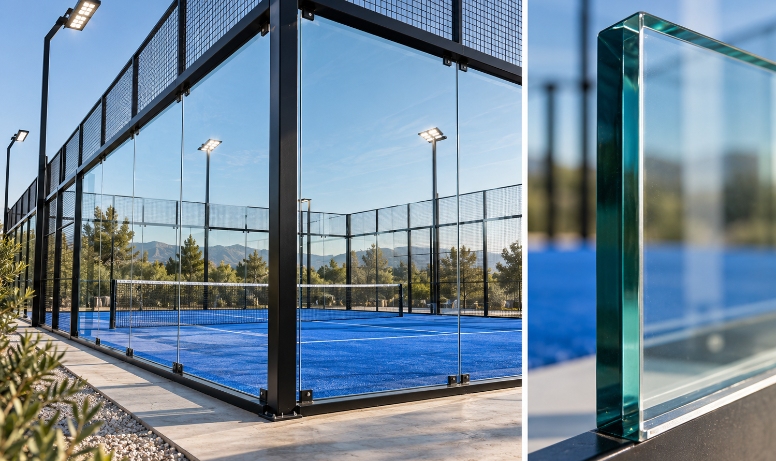 What Is the Standard Thickness for the Glass Used on a Panoramic Padel Court?